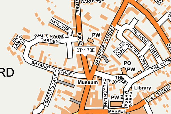 DT11 7BE map - OS OpenMap – Local (Ordnance Survey)