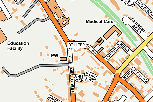 DT11 7BP map - OS OpenMap – Local (Ordnance Survey)