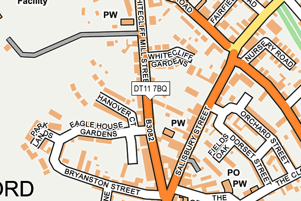 DT11 7BQ map - OS OpenMap – Local (Ordnance Survey)