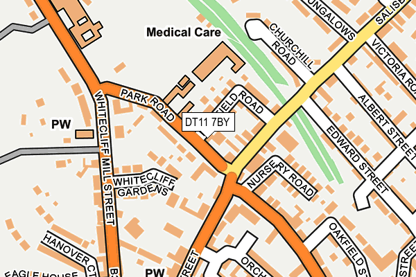 DT11 7BY map - OS OpenMap – Local (Ordnance Survey)