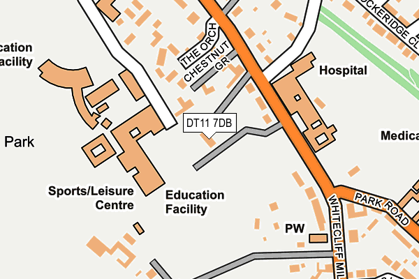 DT11 7DB map - OS OpenMap – Local (Ordnance Survey)