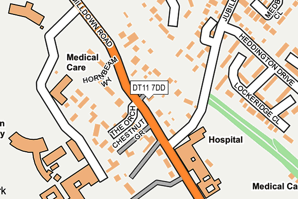 DT11 7DD map - OS OpenMap – Local (Ordnance Survey)