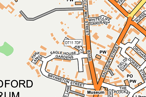 DT11 7DF map - OS OpenMap – Local (Ordnance Survey)