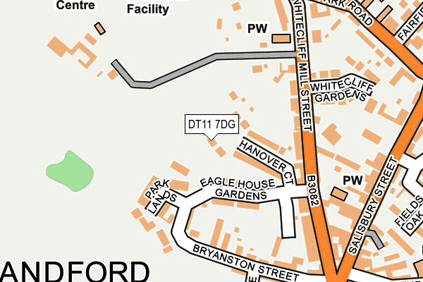 DT11 7DG map - OS OpenMap – Local (Ordnance Survey)