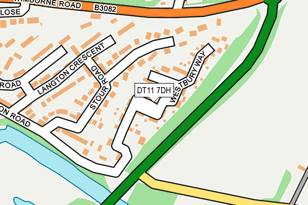 DT11 7DH map - OS OpenMap – Local (Ordnance Survey)