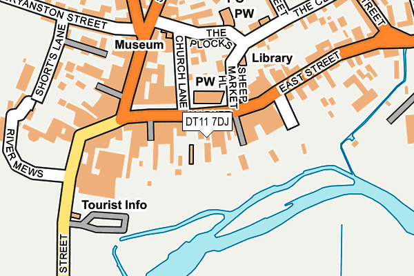 DT11 7DJ map - OS OpenMap – Local (Ordnance Survey)