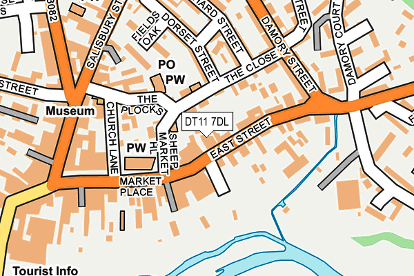 DT11 7DL map - OS OpenMap – Local (Ordnance Survey)
