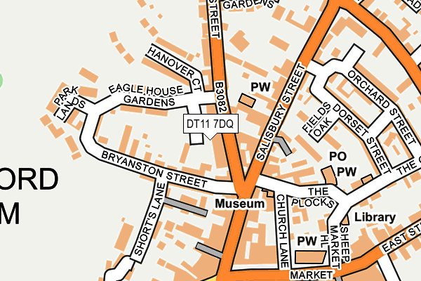 DT11 7DQ map - OS OpenMap – Local (Ordnance Survey)