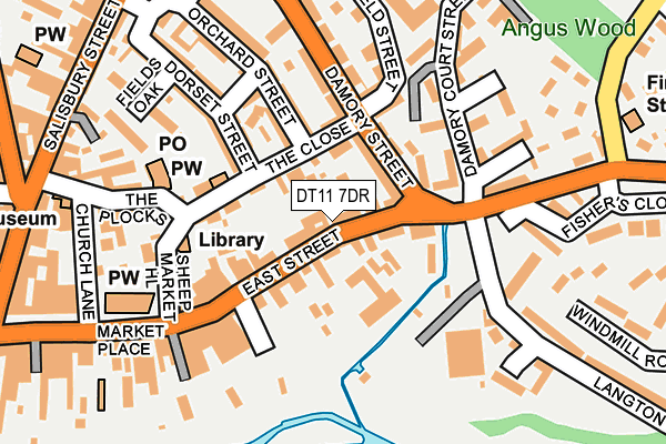 DT11 7DR map - OS OpenMap – Local (Ordnance Survey)