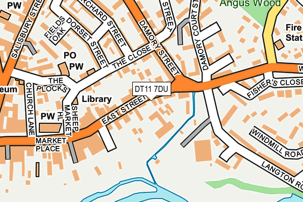 DT11 7DU map - OS OpenMap – Local (Ordnance Survey)
