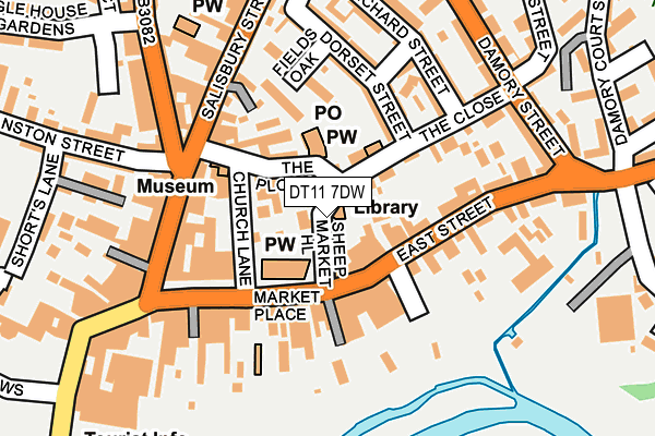 DT11 7DW map - OS OpenMap – Local (Ordnance Survey)