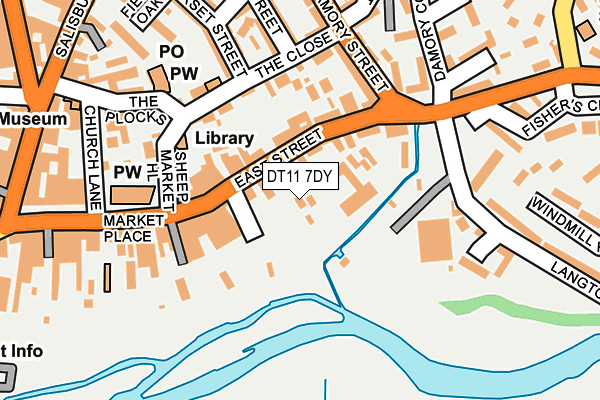 DT11 7DY map - OS OpenMap – Local (Ordnance Survey)