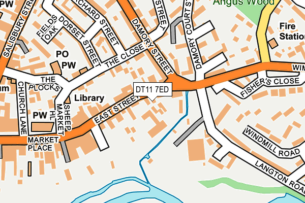 DT11 7ED map - OS OpenMap – Local (Ordnance Survey)