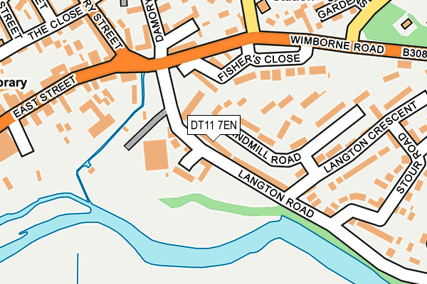 DT11 7EN map - OS OpenMap – Local (Ordnance Survey)