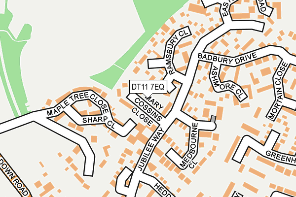 DT11 7EQ map - OS OpenMap – Local (Ordnance Survey)