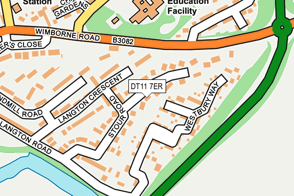 DT11 7ER map - OS OpenMap – Local (Ordnance Survey)