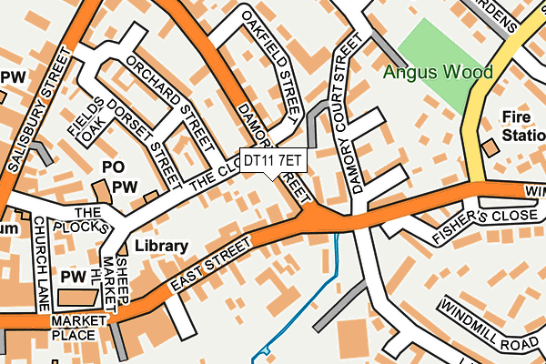 DT11 7ET map - OS OpenMap – Local (Ordnance Survey)