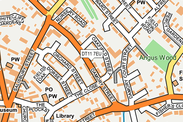 DT11 7EU map - OS OpenMap – Local (Ordnance Survey)