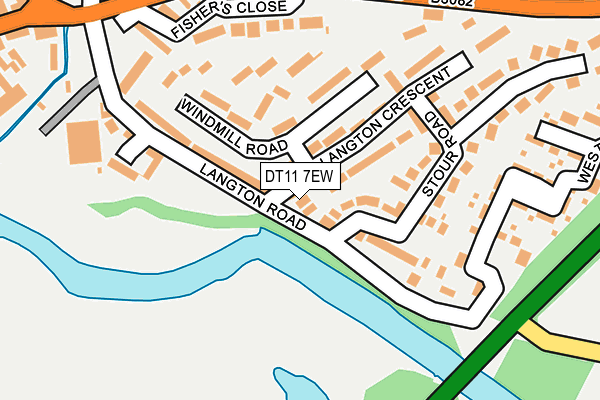 DT11 7EW map - OS OpenMap – Local (Ordnance Survey)
