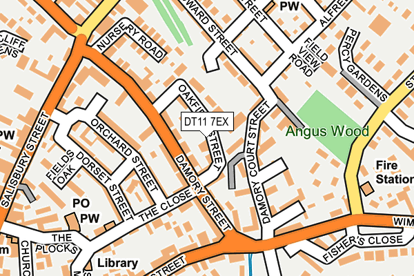 DT11 7EX map - OS OpenMap – Local (Ordnance Survey)
