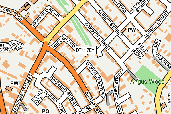 DT11 7EY map - OS OpenMap – Local (Ordnance Survey)