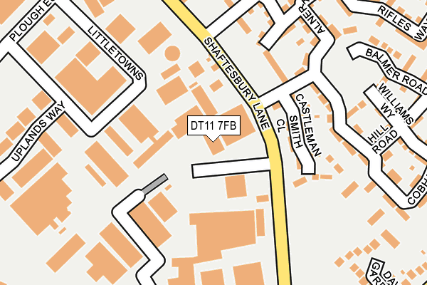 DT11 7FB map - OS OpenMap – Local (Ordnance Survey)