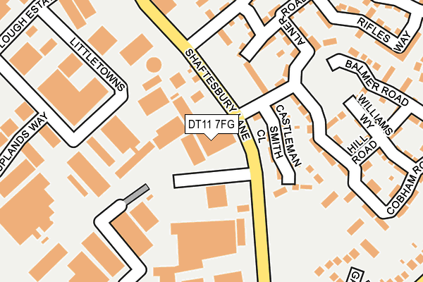DT11 7FG map - OS OpenMap – Local (Ordnance Survey)
