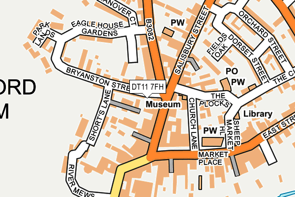 DT11 7FH map - OS OpenMap – Local (Ordnance Survey)
