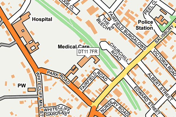 DT11 7FR map - OS OpenMap – Local (Ordnance Survey)