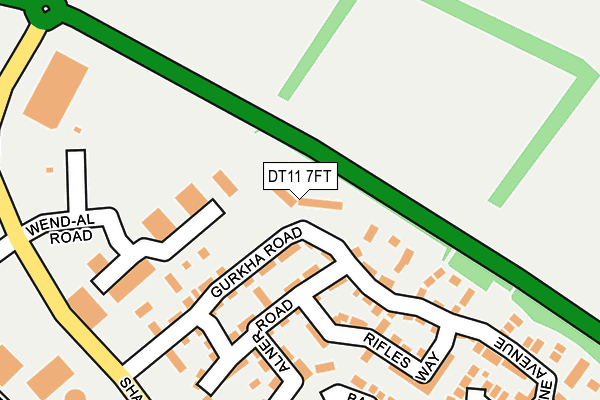 DT11 7FT map - OS OpenMap – Local (Ordnance Survey)