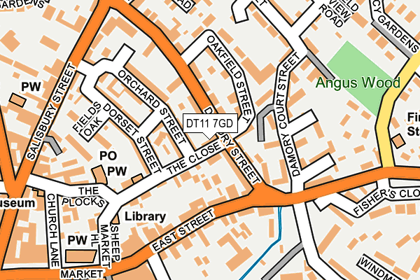 DT11 7GD map - OS OpenMap – Local (Ordnance Survey)
