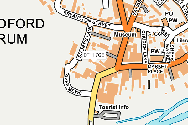 DT11 7GE map - OS OpenMap – Local (Ordnance Survey)