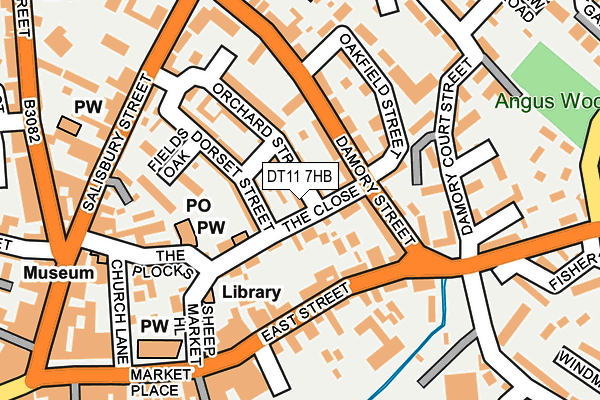 DT11 7HB map - OS OpenMap – Local (Ordnance Survey)