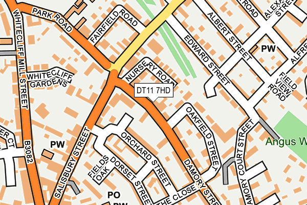 DT11 7HD map - OS OpenMap – Local (Ordnance Survey)