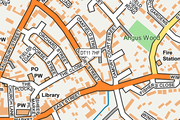 DT11 7HF map - OS OpenMap – Local (Ordnance Survey)