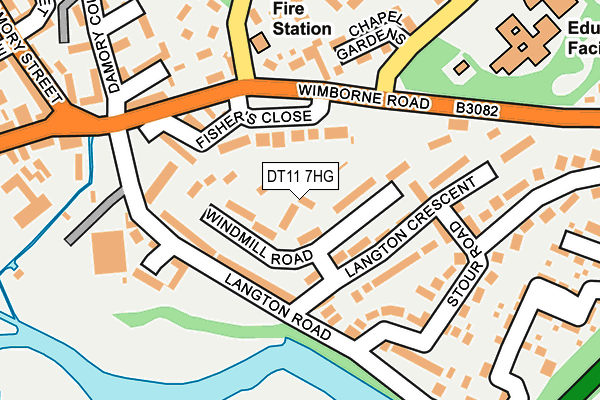 DT11 7HG map - OS OpenMap – Local (Ordnance Survey)