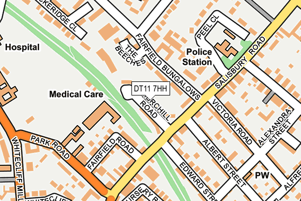 DT11 7HH map - OS OpenMap – Local (Ordnance Survey)