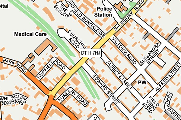 DT11 7HJ map - OS OpenMap – Local (Ordnance Survey)