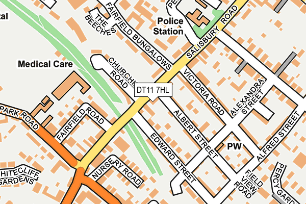 DT11 7HL map - OS OpenMap – Local (Ordnance Survey)