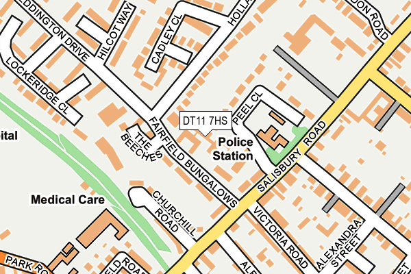 DT11 7HS map - OS OpenMap – Local (Ordnance Survey)