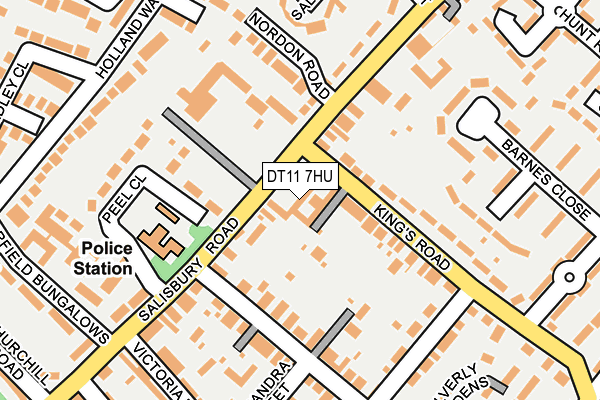 DT11 7HU map - OS OpenMap – Local (Ordnance Survey)