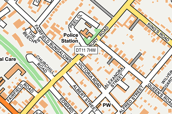 DT11 7HW map - OS OpenMap – Local (Ordnance Survey)