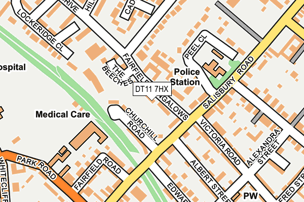 DT11 7HX map - OS OpenMap – Local (Ordnance Survey)