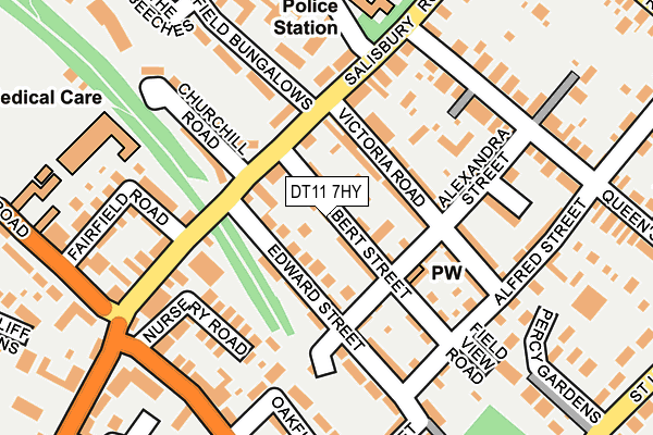 DT11 7HY map - OS OpenMap – Local (Ordnance Survey)