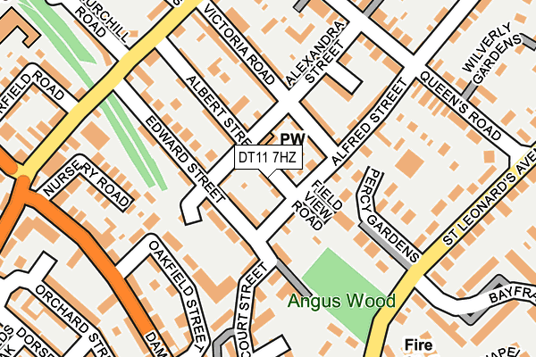 DT11 7HZ map - OS OpenMap – Local (Ordnance Survey)