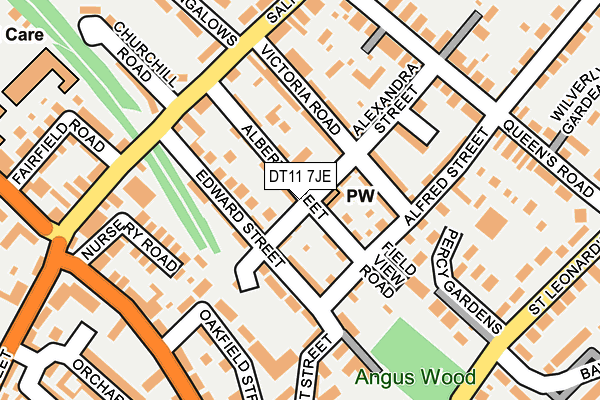 DT11 7JE map - OS OpenMap – Local (Ordnance Survey)