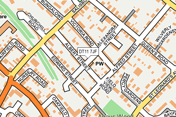 DT11 7JF map - OS OpenMap – Local (Ordnance Survey)