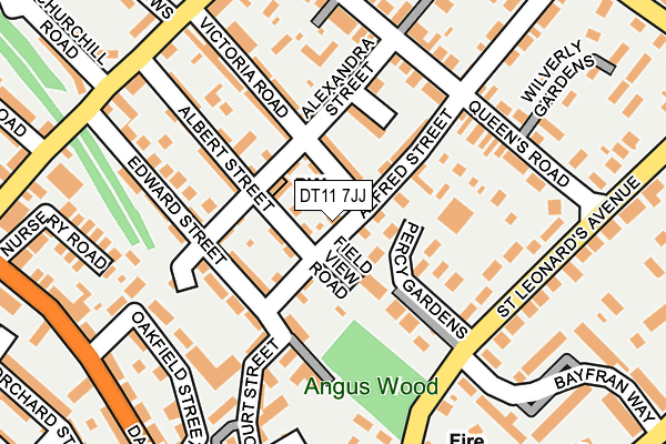 DT11 7JJ map - OS OpenMap – Local (Ordnance Survey)