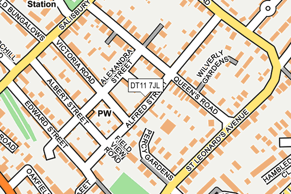 DT11 7JL map - OS OpenMap – Local (Ordnance Survey)