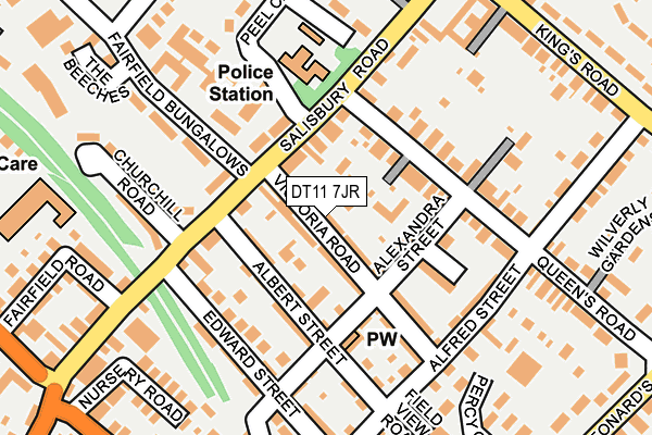 DT11 7JR map - OS OpenMap – Local (Ordnance Survey)